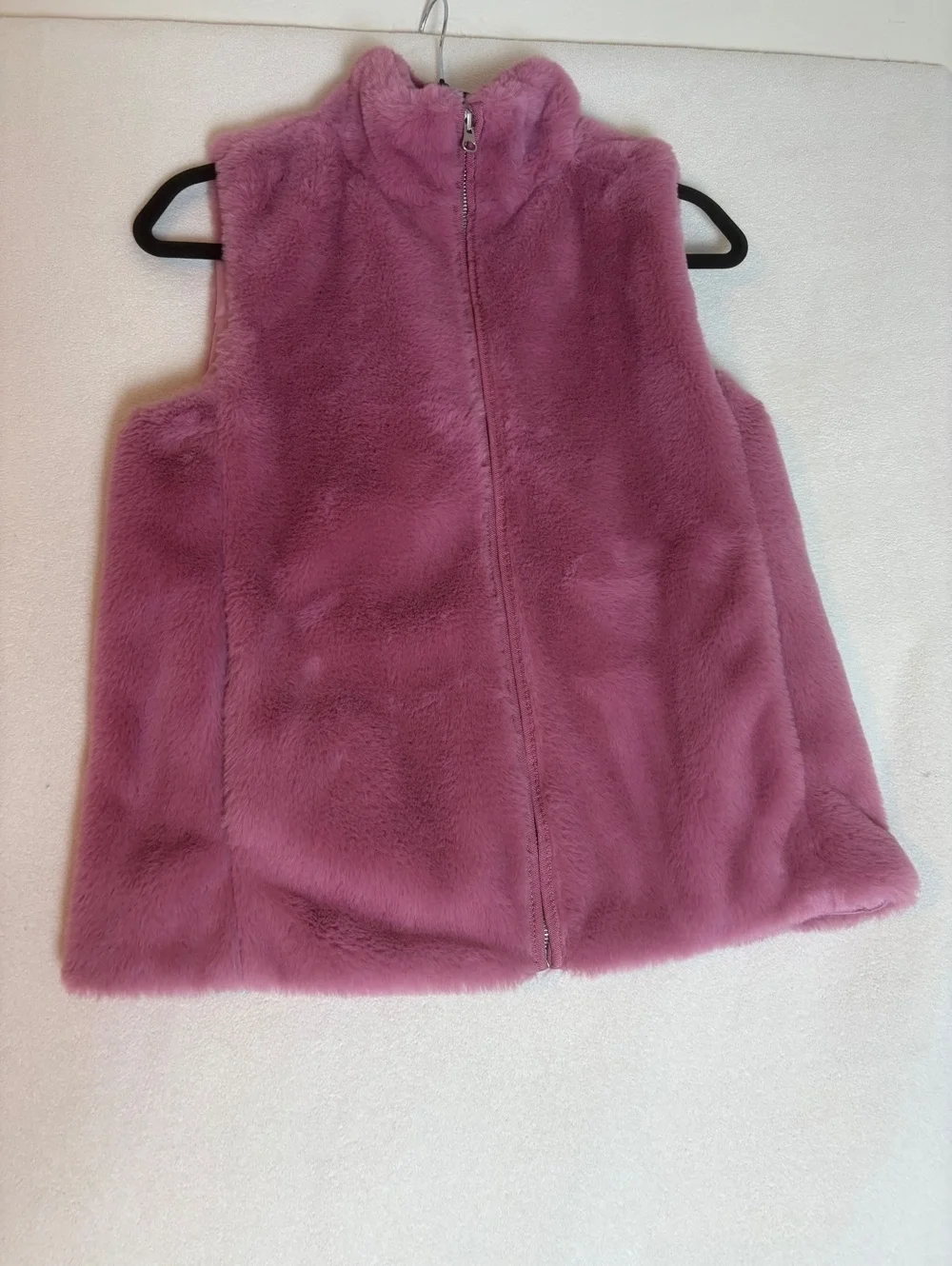 J.Crew Pink Faux Fur Vest Size Small